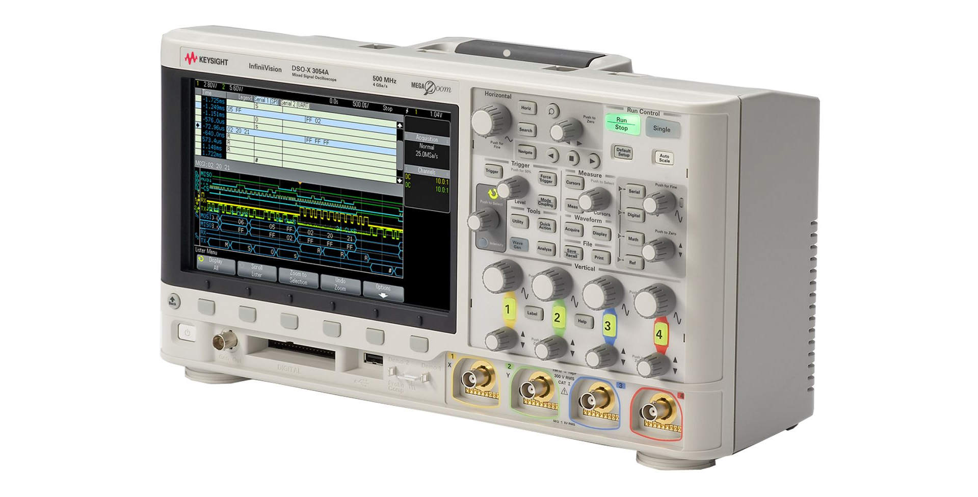 是德科技DSOX3054A数字示波器 500MHz 4通道 高速信号捕获测试仪器